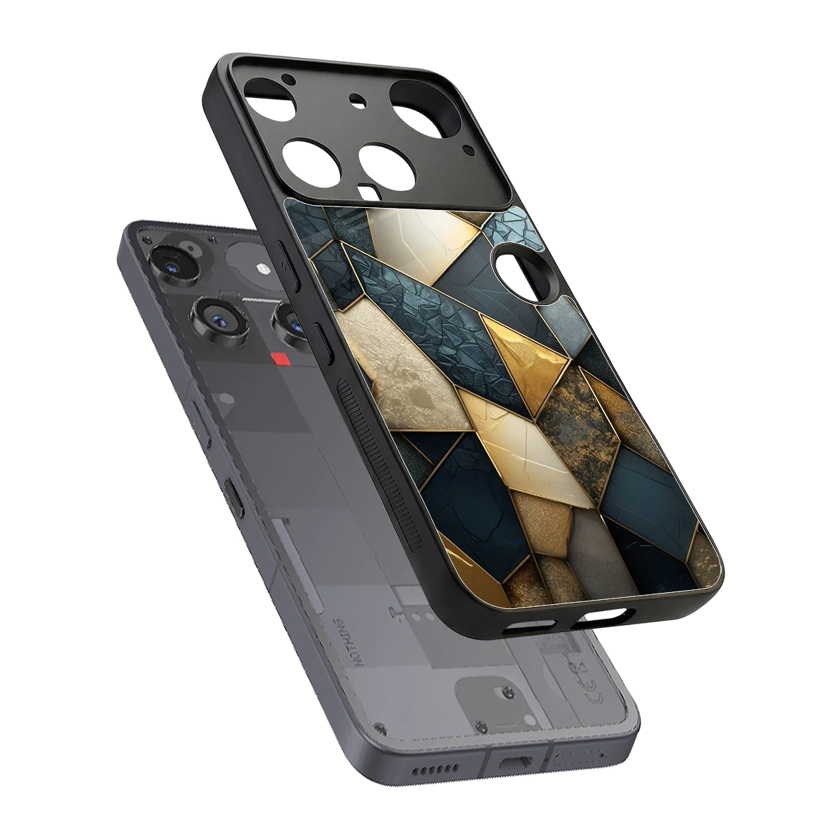 Celestial Stone sleek nothing phone 3 cover with tempered glass back and TPU edges