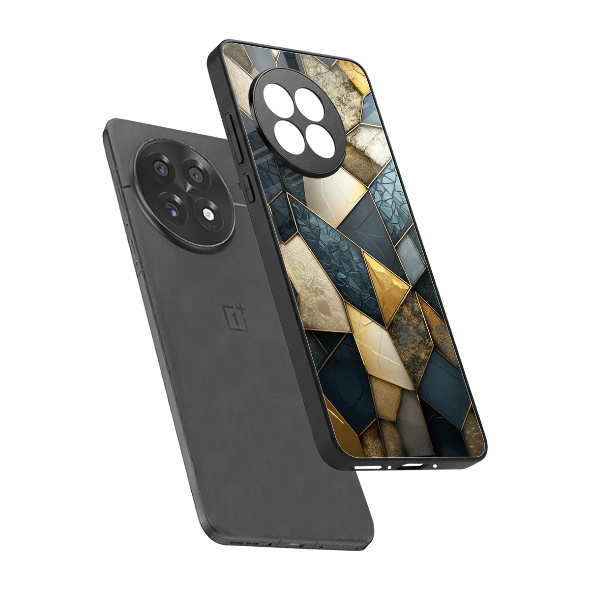 Celestial Stone sleek oneplus 13r cover with tempered glass back and TPU edges