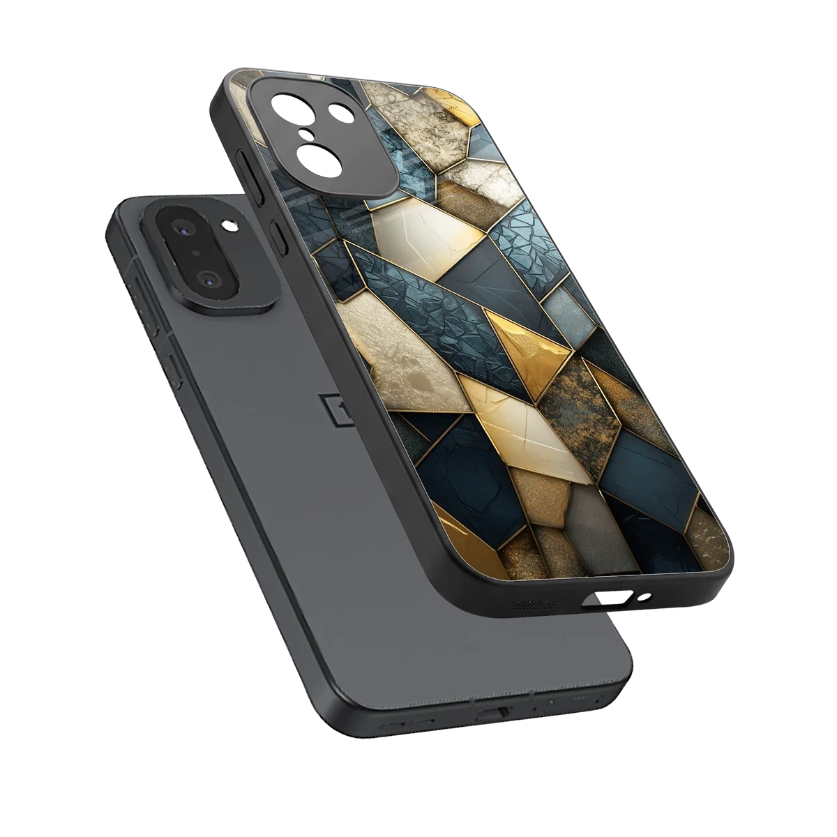 Celestial Stone sleek oneplus 15r cover with tempered glass back and TPU edges