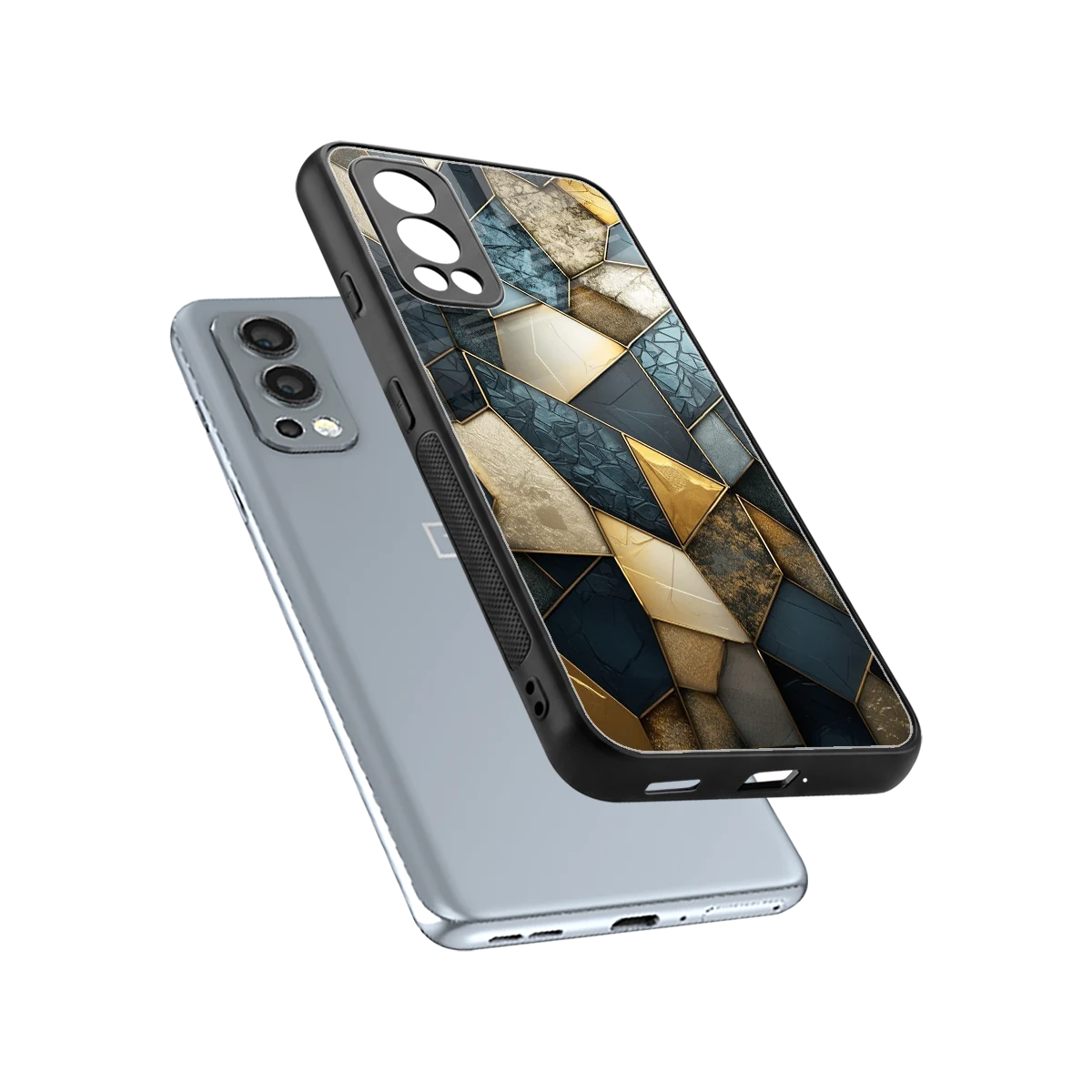 Celestial Stone sleek oneplus nord 2 cover with tempered glass back and TPU edges