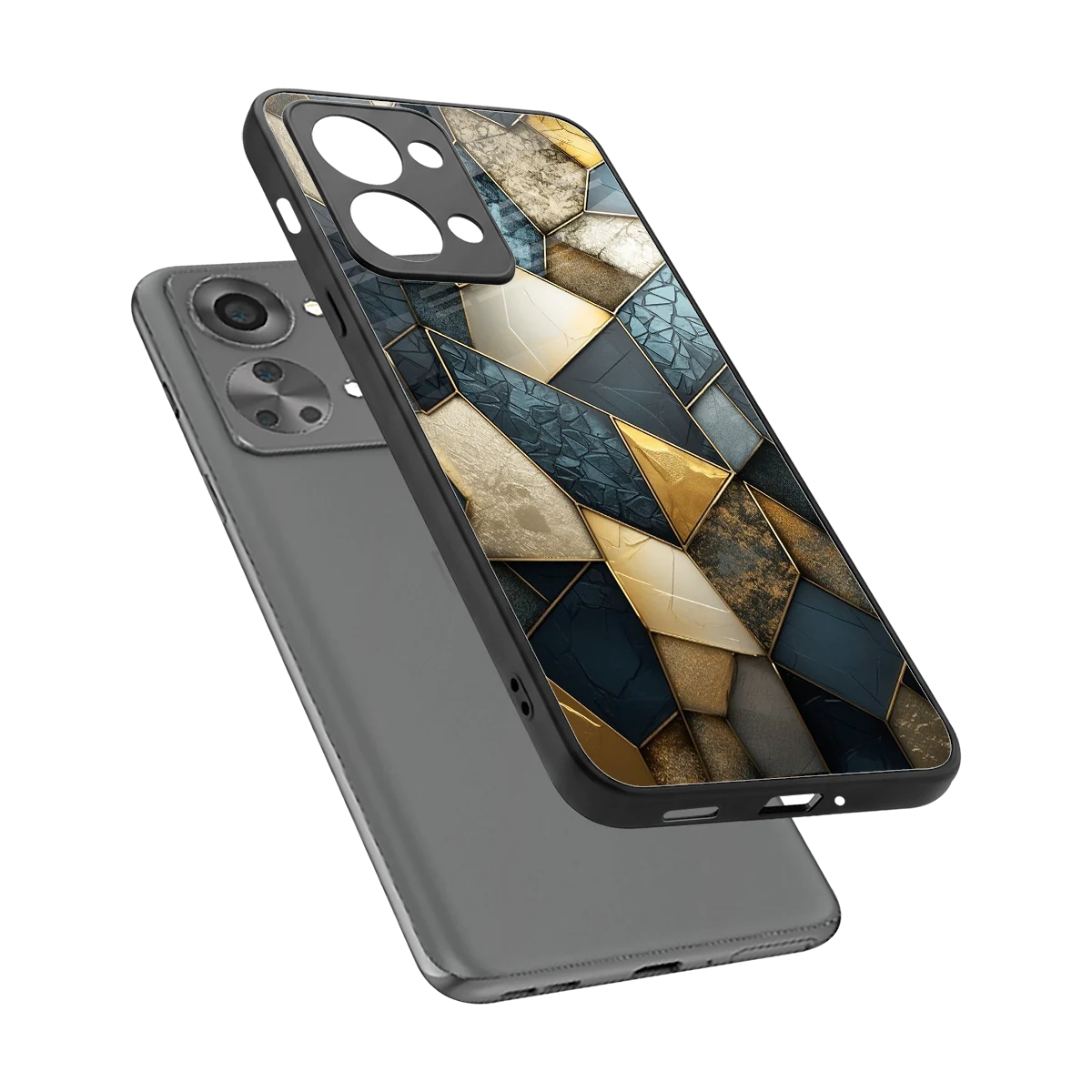 Celestial Stone sleek oneplus nord 2t cover with tempered glass back and TPU edges
