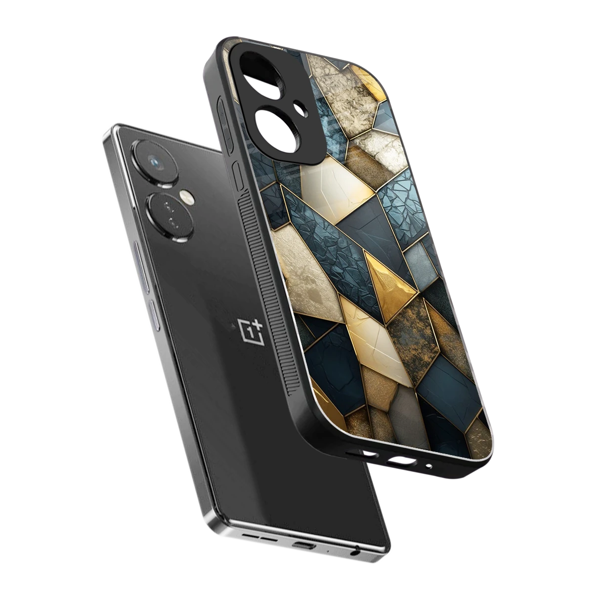 Celestial Stone sleek oneplus nord ce 3 cover with tempered glass back and TPU edges