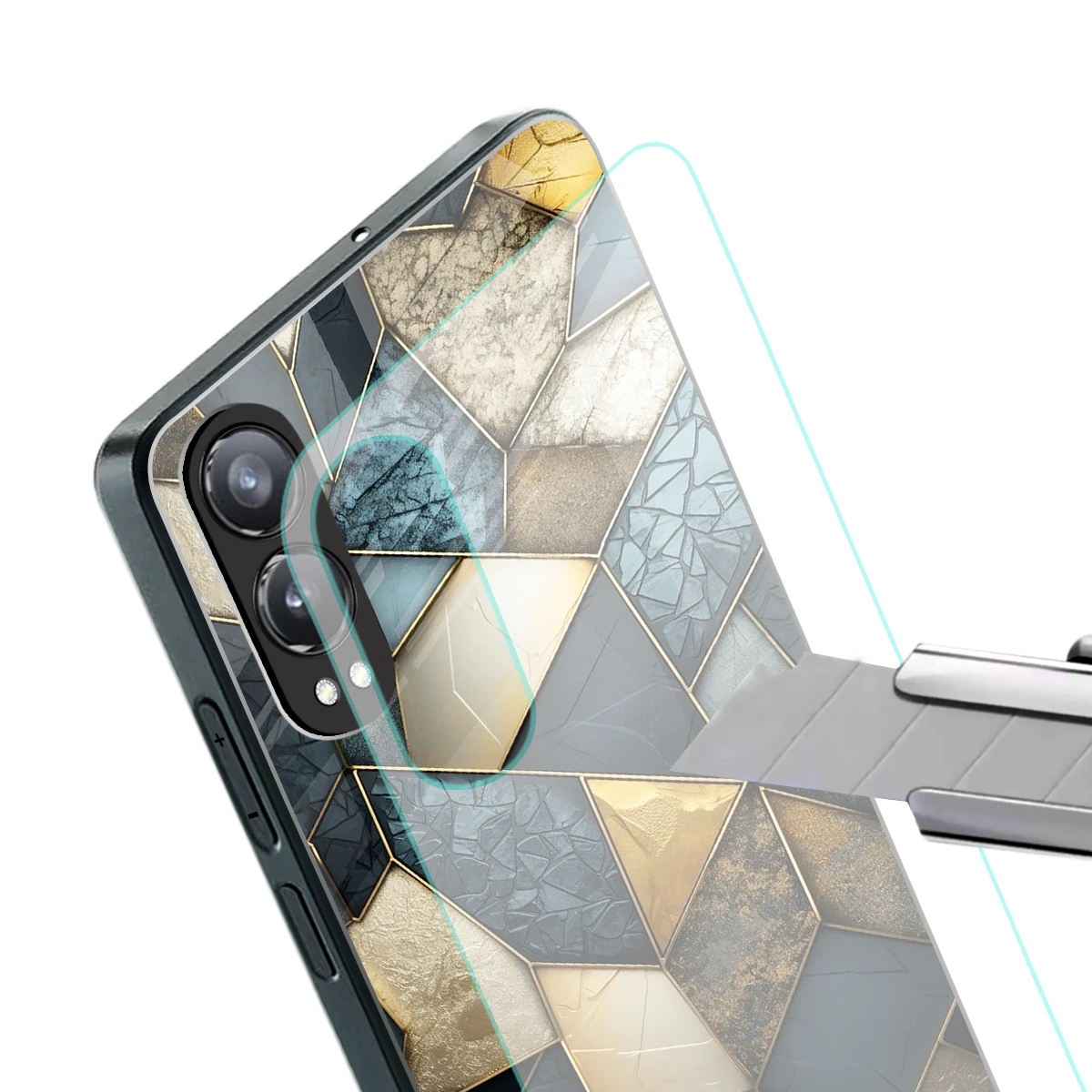 Celestial Stone stylish phone case for oneplus nord ce 4 lite | glossy glass and slim fit
