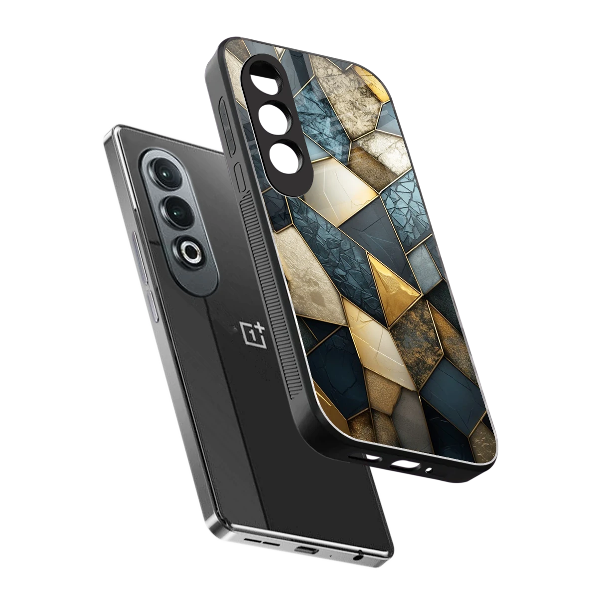 Celestial Stone sleek oneplus nord ce 4 cover with tempered glass back and TPU edges
