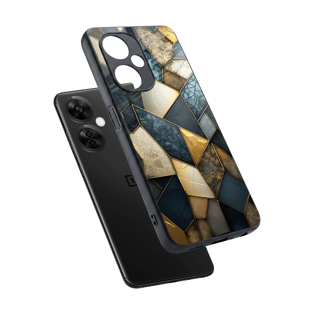 Celestial Stone sleek oneplus nord ce 3 lite cover with tempered glass back and TPU edges