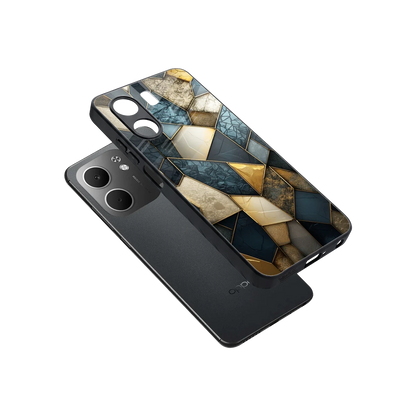 Celestial Stone sleek oppo a5x 5g cover with tempered glass back and TPU edges