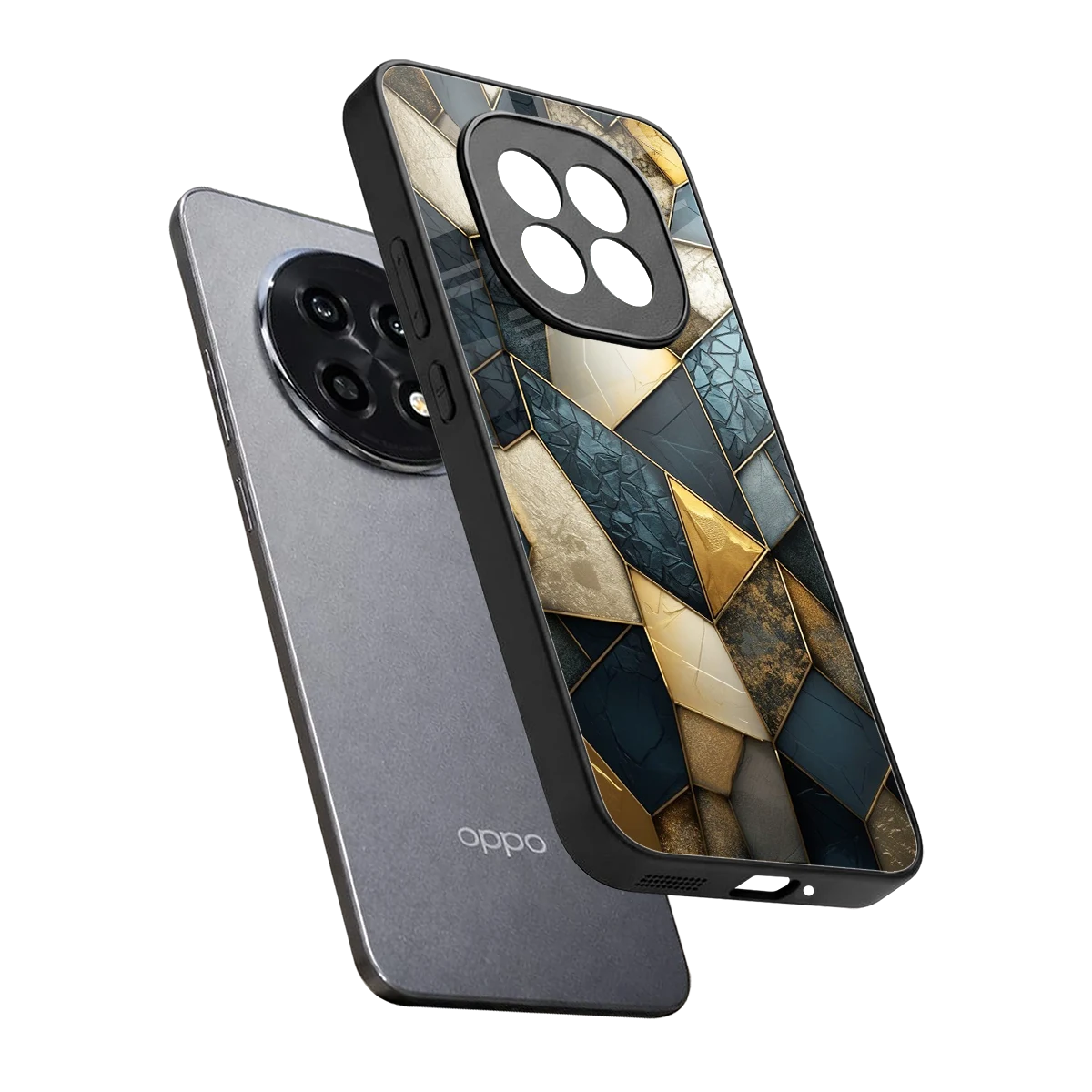 Celestial Stone sleek oppo f29 pro 5g cover with tempered glass back and TPU edges