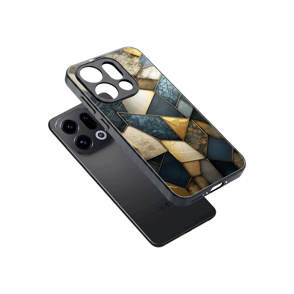 Celestial Stone sleek oppo find x9 cover with tempered glass back and TPU edges