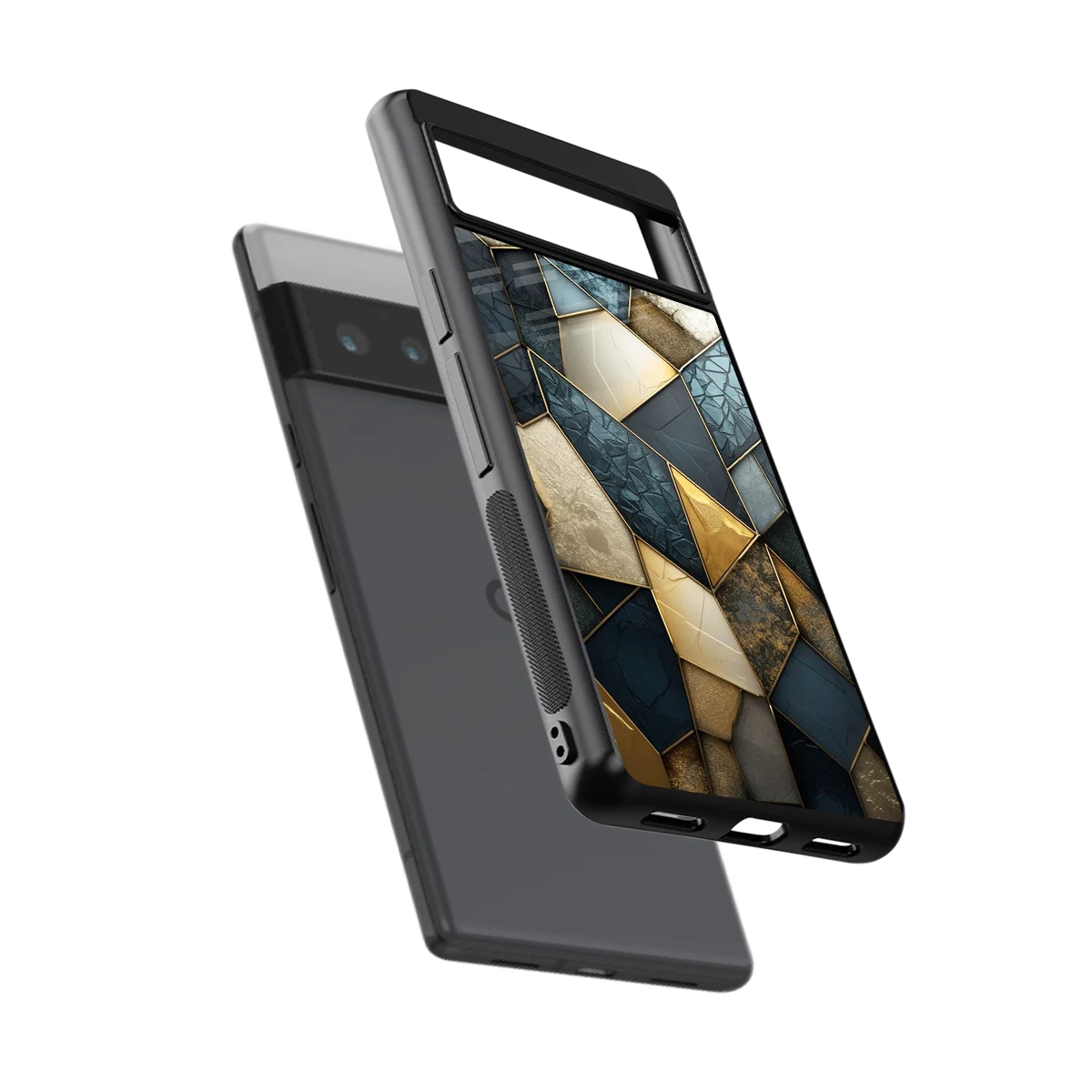 Celestial Stone sleek google pixel 6 pro cover with tempered glass back and TPU edges