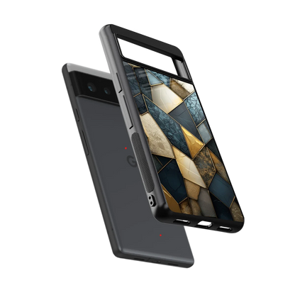 Celestial Stone sleek google pixel 6a cover with tempered glass back and TPU edges