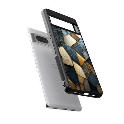 Celestial Stone sleek google pixel 7a cover with tempered glass back and TPU edges