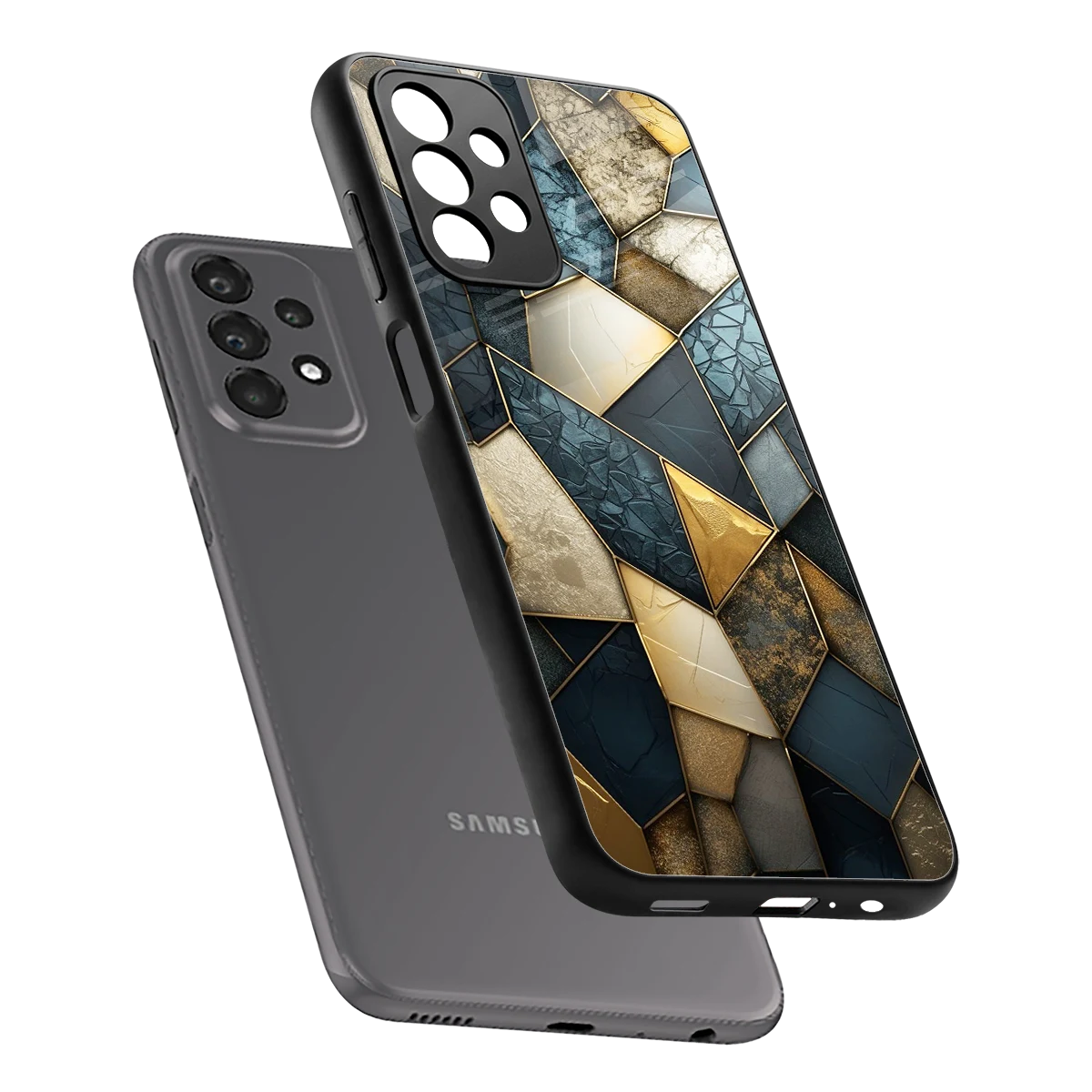 Celestial Stone sleek samsung galaxy a23 cover with tempered glass back and TPU edges