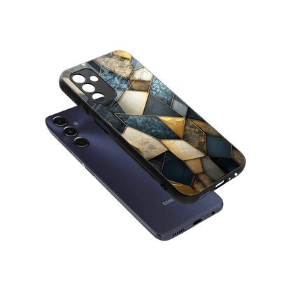 Celestial Stone sleek samsung galaxy m14 5g cover with tempered glass back and TPU edges