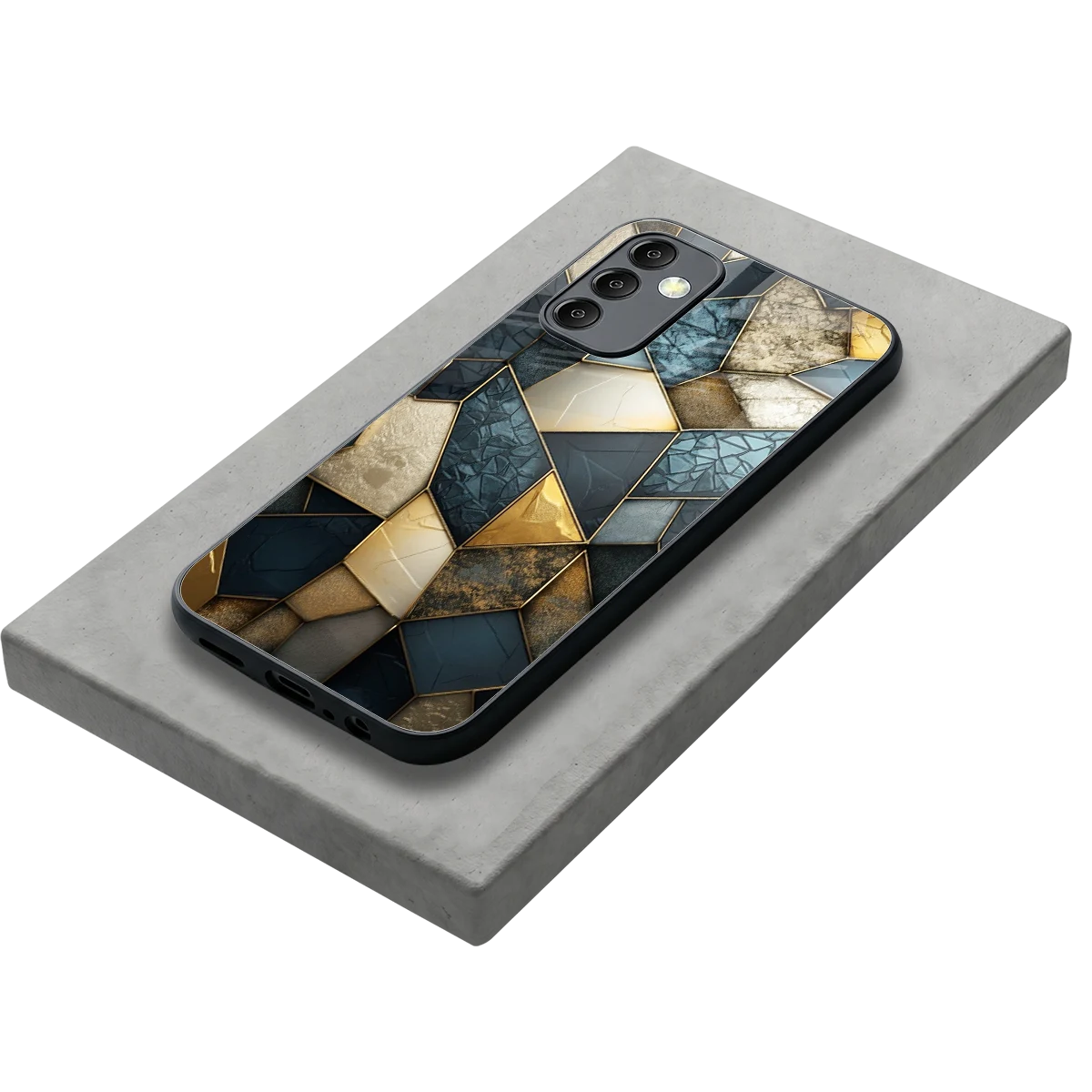 Celestial Stone stylish phone case for samsung galaxy m14 5g | glossy glass and slim fit