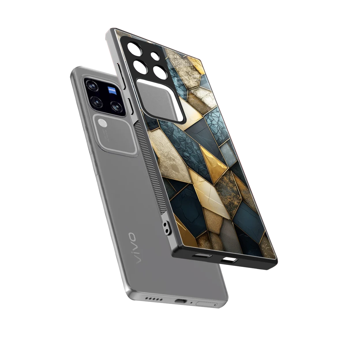 Celestial Stone sleekvivo v30 pro cover with tempered glass back and TPU edges