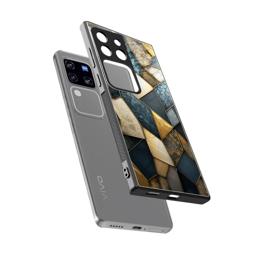 Celestial Stone sleekvivo v30 pro cover with tempered glass back and TPU edges