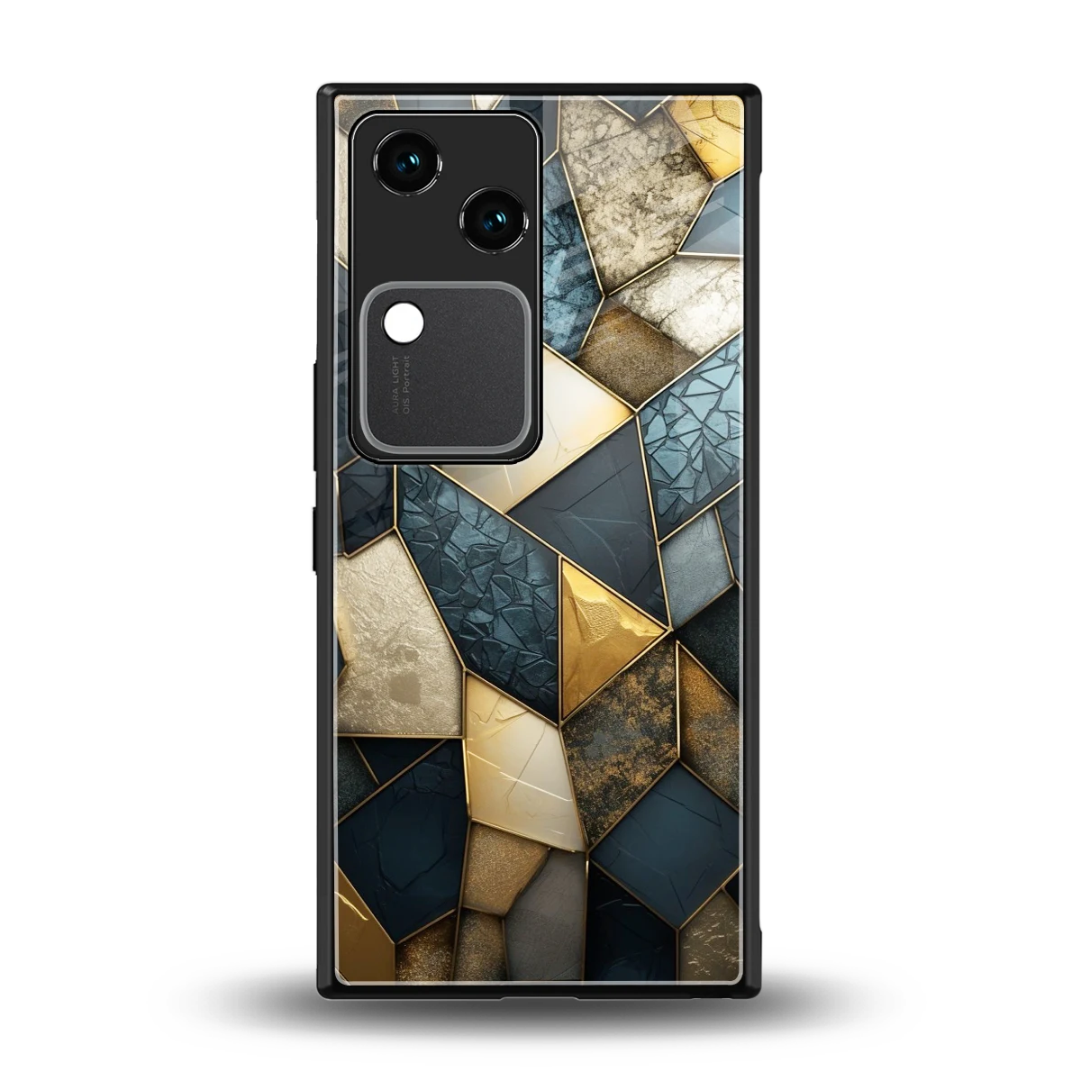 Celestial Stone back phone cover | glass case for vivo v30