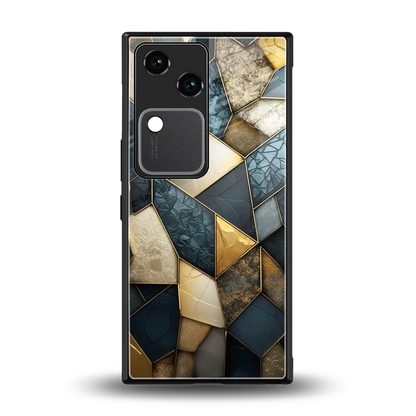 Celestial Stone back phone cover | glass case for vivo v30