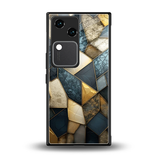 Celestial Stone back phone cover | glass case for vivo v30