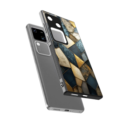 Celestial Stone sleek vivo v30 cover with tempered glass back and TPU edges