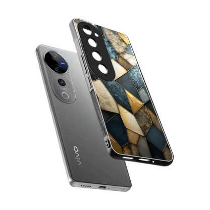 Celestial Stone sleek vivo v40 pro cover with tempered glass back and TPU edges