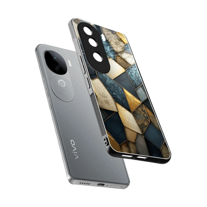 Celestial Stone sleek vivo v40e cover with tempered glass back and TPU edges