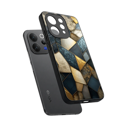 Celestial Stone sleek vivo v70 elite cover with tempered glass back and TPU edges