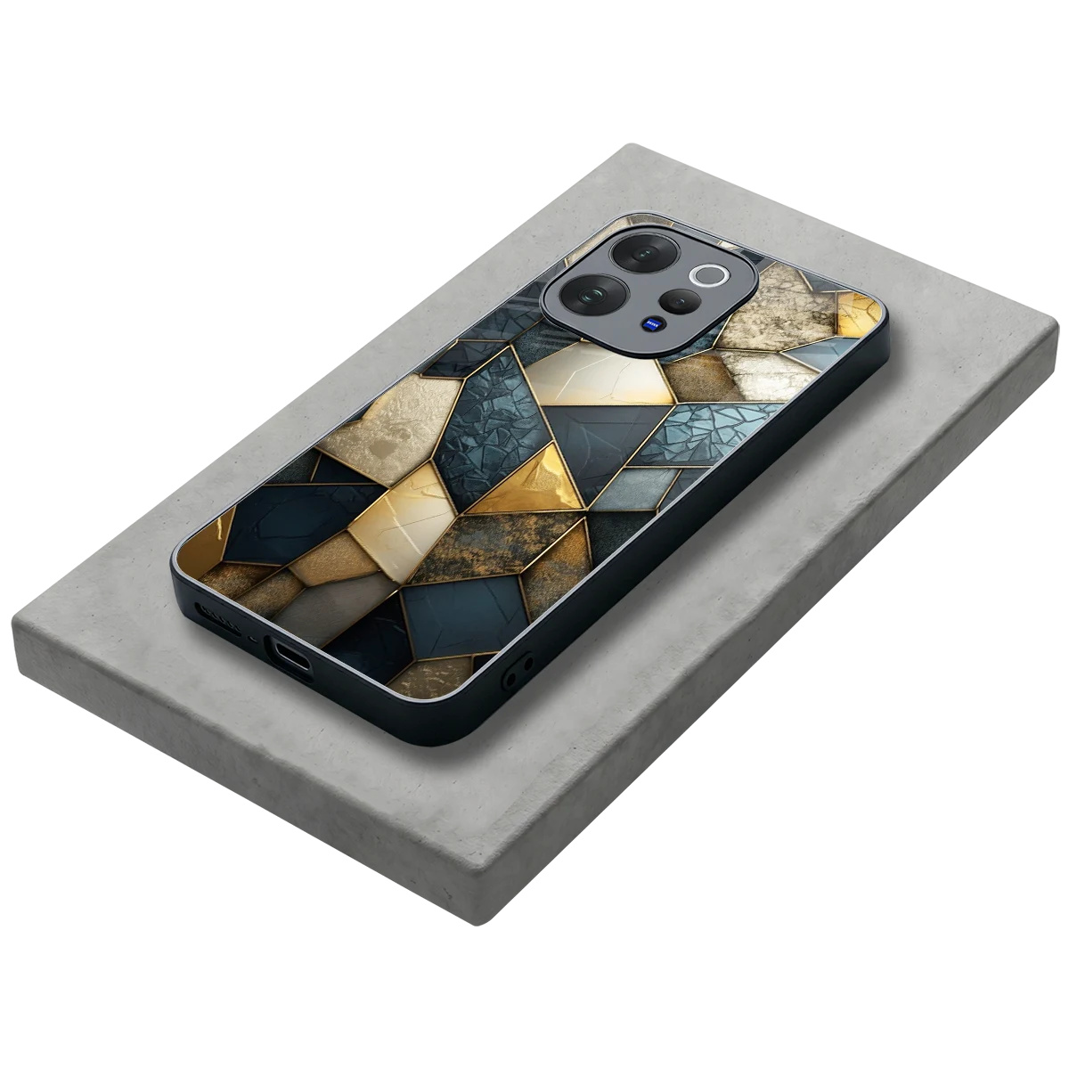 Celestial Stone stylish phone case for vivo v70 | glossy glass and slim fit