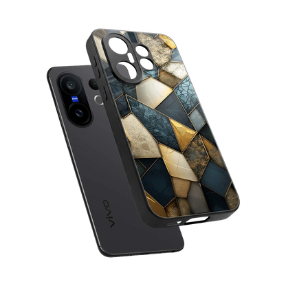 Celestial Stone sleek vivo x200 fe cover with tempered glass back and TPU edges