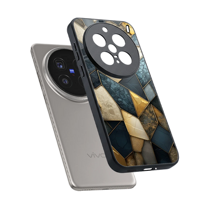 Celestial Stone sleek vivo x200 pro cover with tempered glass back and TPU edges