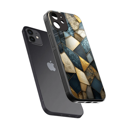 Celestial Stone sleek iphone 12 cover with tempered glass back and TPU edges