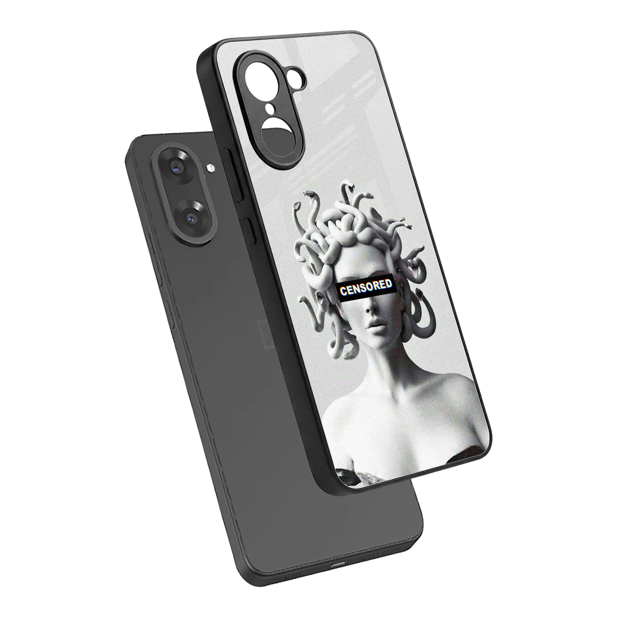 Censored sleek oneplus nord ce5 5g cover with tempered glass back and TPU edges