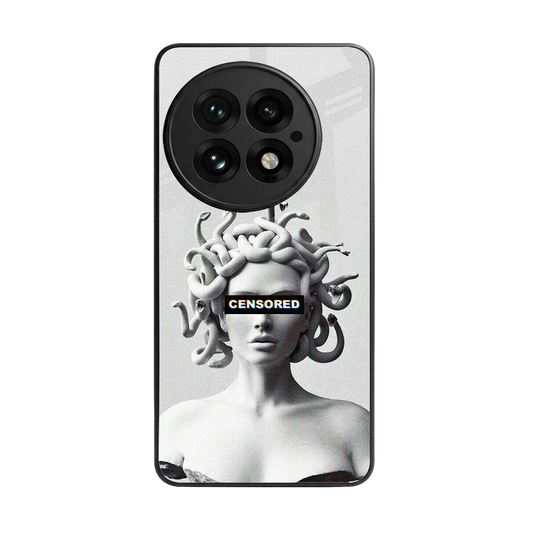 Censored back phone cover | glass case for oneplus 13
