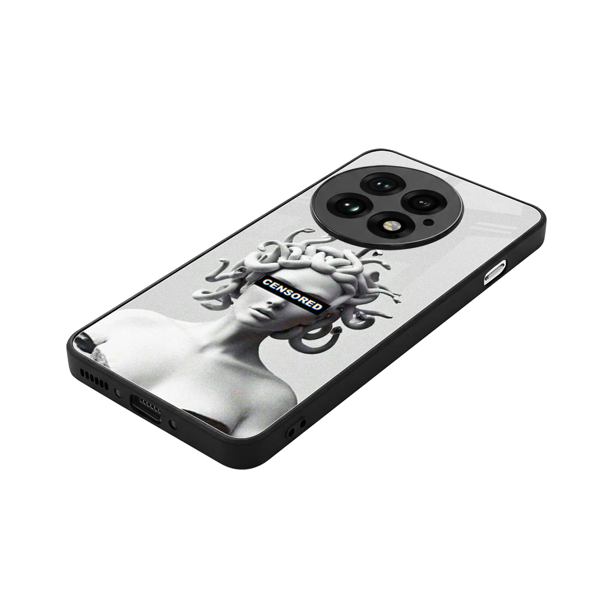 Censored stylish phone case for oneplus 13 | glossy glass and slim fit