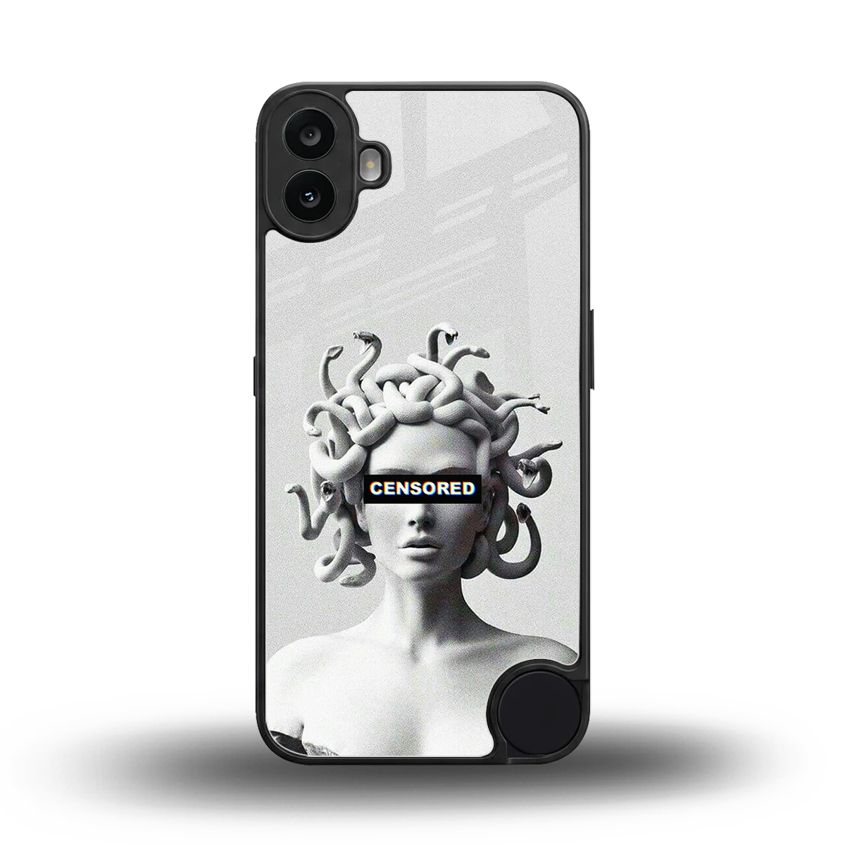 Censored back phone cover | glass case for cmf nothing phone 1