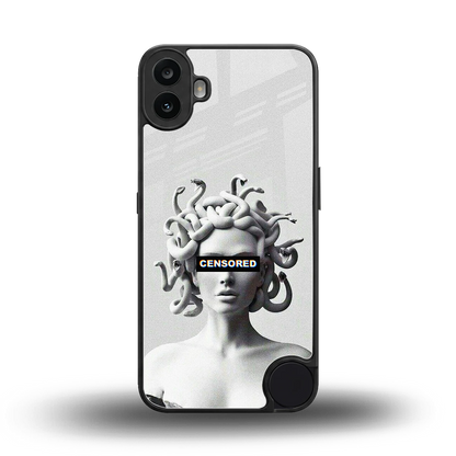 Censored back phone cover | glass case for cmf nothing phone 1