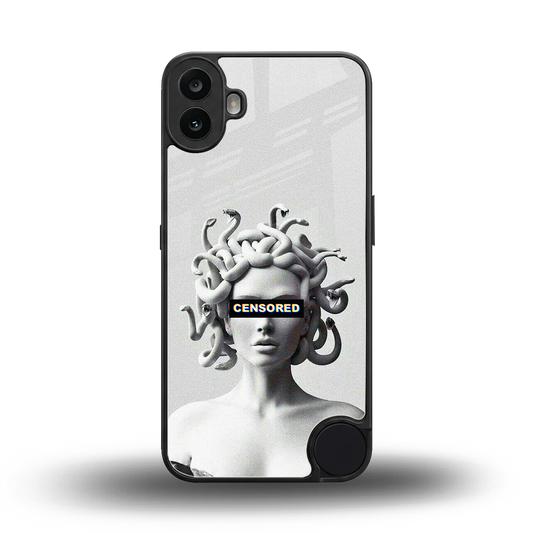 Censored back phone cover | glass case for cmf nothing phone 1