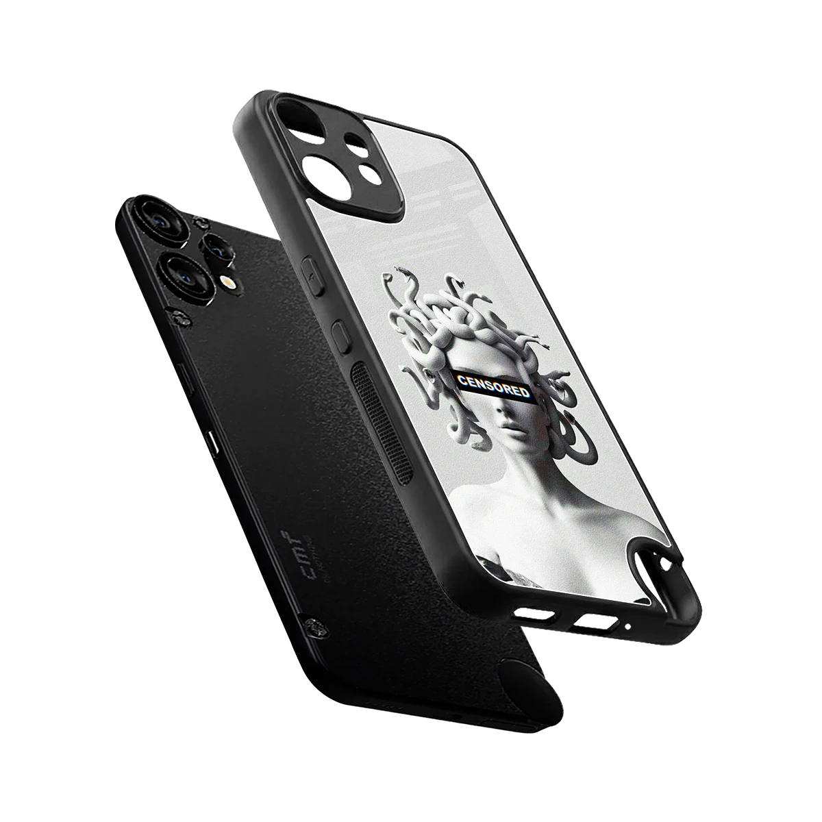 Censored sleek cmf nothing phone 2 pro cover with tempered glass back and TPU edges