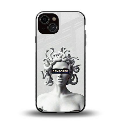 Censored back phone cover | glass case for iphone 13