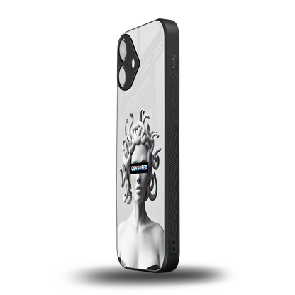 Censored iphone 16 plus mobile cover | shockproof glass phone case