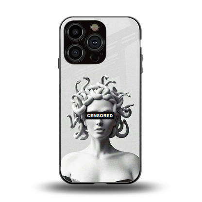 Censored back phone cover | glass case for iphone 16 pro