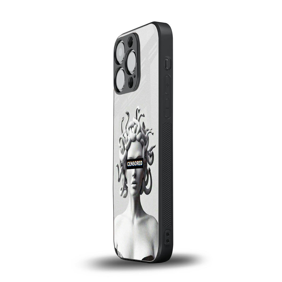 Censored iphone 16 pro mobile cover | shockproof glass phone case