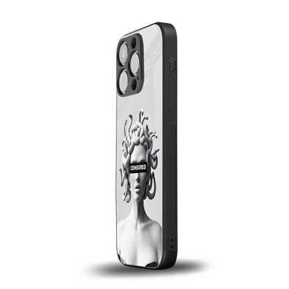 Censored iphone 16 pro mobile cover | shockproof glass phone case