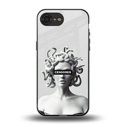 Censored back phone cover | glass case for iphone 16e