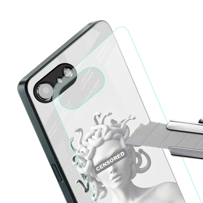 Censored stylish phone case for iphone 16e | glossy glass and slim fit