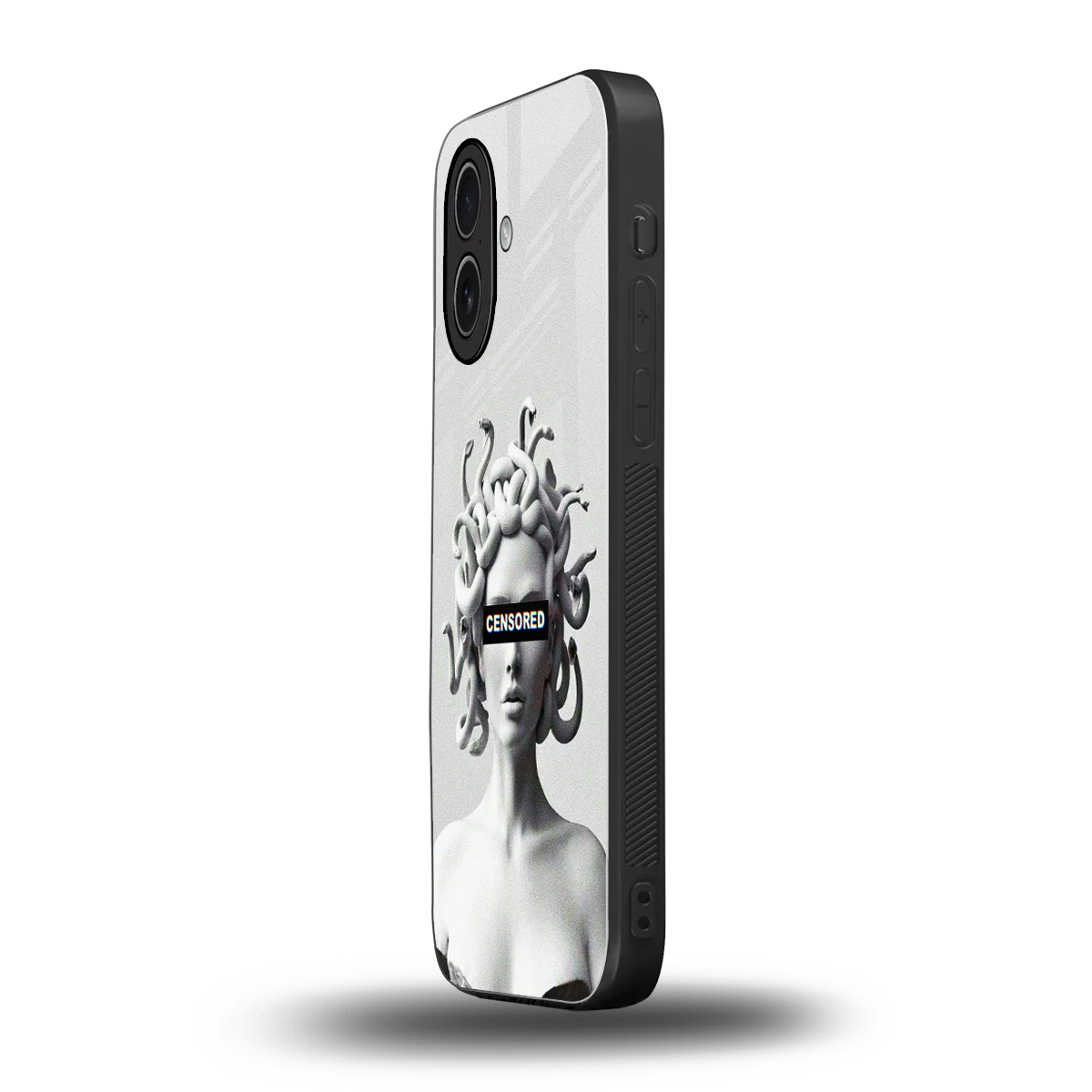 Censored iphone 17 mobile cover | shockproof glass phone case