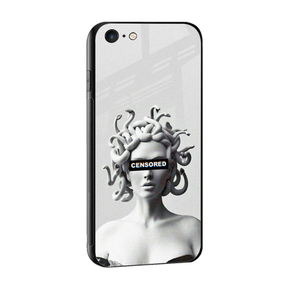 Censored sleek iphone 6s plus cover with tempered glass back and TPU edges