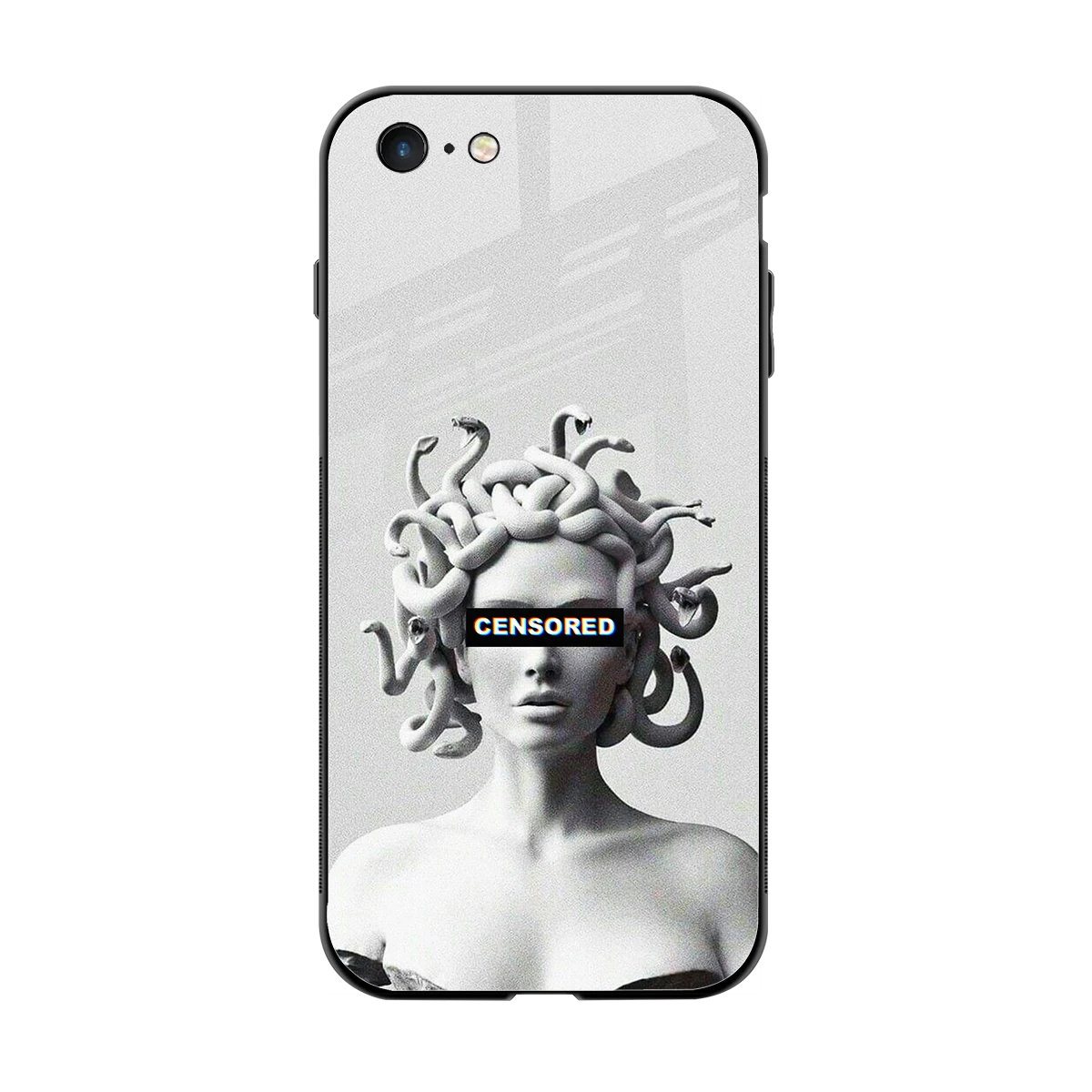 Censored back phone cover | glass case for iphone 6