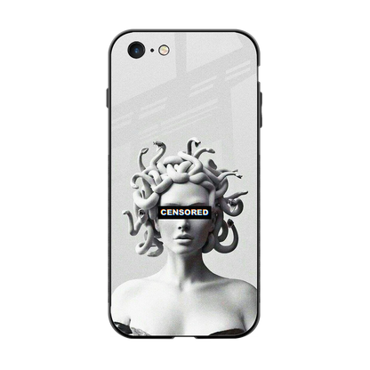 Censored back phone cover | glass case for iphone 6s plus