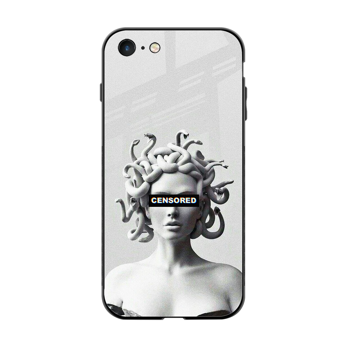 Censored back phone cover | glass case for iphone 7